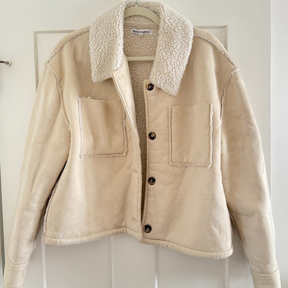 Reformation Arlington Jacket Cream - Size M